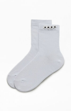 Floral Trim Ankle Socks image number 1