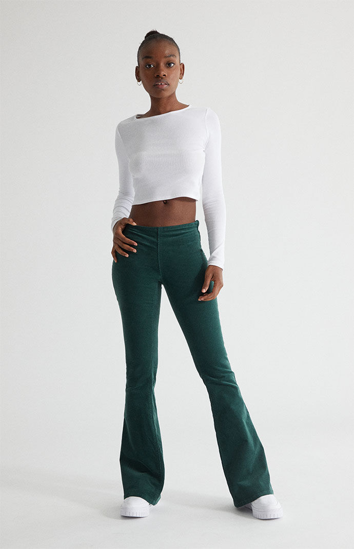 Green corduroy bell bottoms outlet