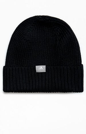 Recycled Black Fashioned Fold Beanie