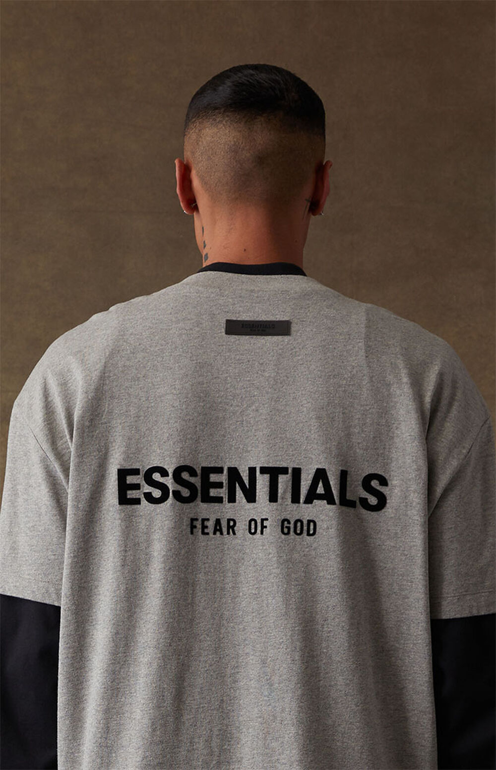 fear of god essentials T-shirt ample à col rond en coton | Noir