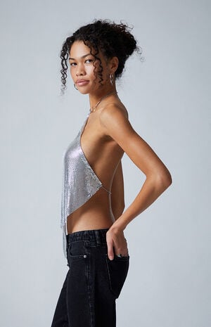 Sheana Chainmail Handkerchief Top image number 4