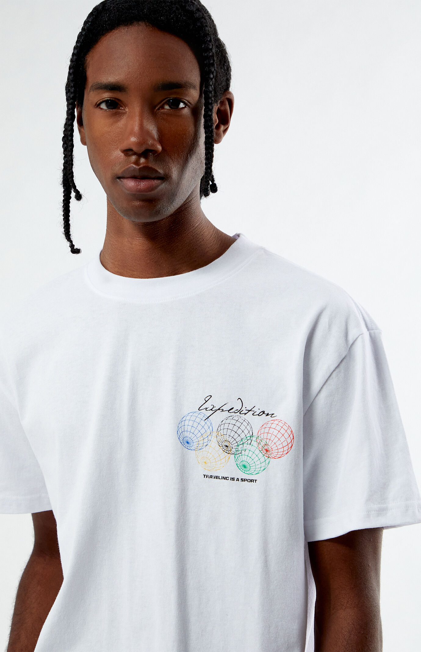 トップス musubore pleated print tops oyster OYSTER EXPEDITION The World Is Your Oyster T-Shirt | Pacsun
