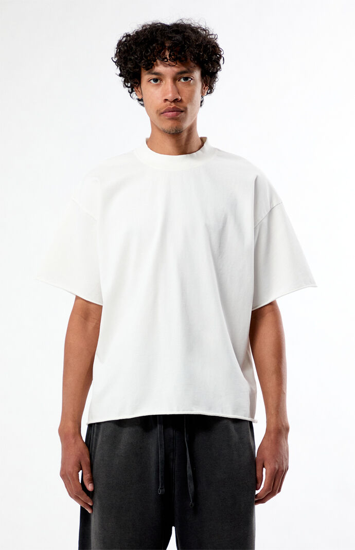 Pacsun White Heavyweight Cropped T-Shirt