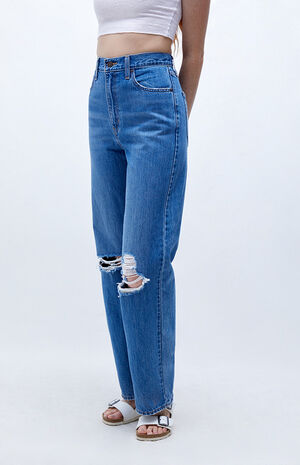 High Waisted Straight Joe Strut Jeans image number 1