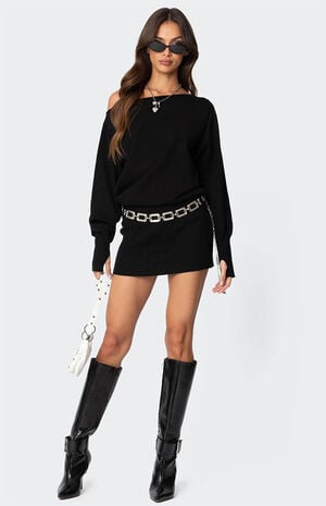 Eve Off Shoulder Knit Mini Dress image number 2