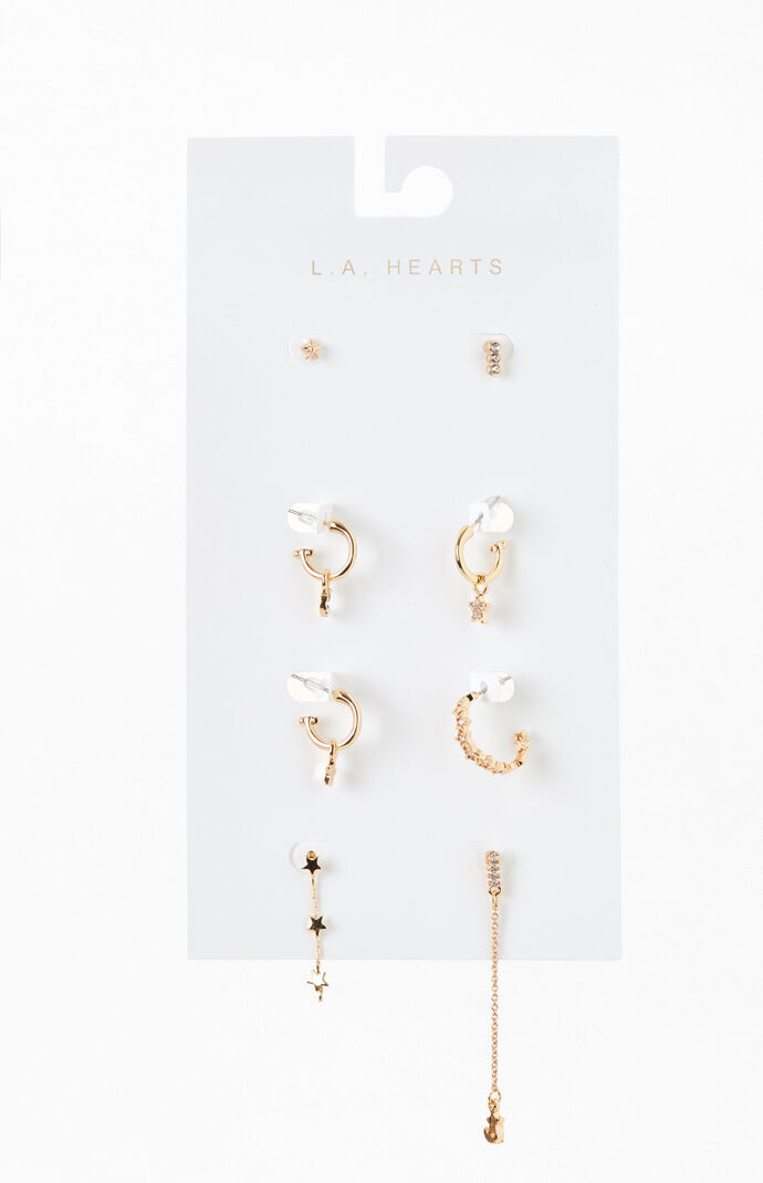 3 Pack Star Earrings