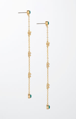 Green Kyocera Opal Earrings image number 3