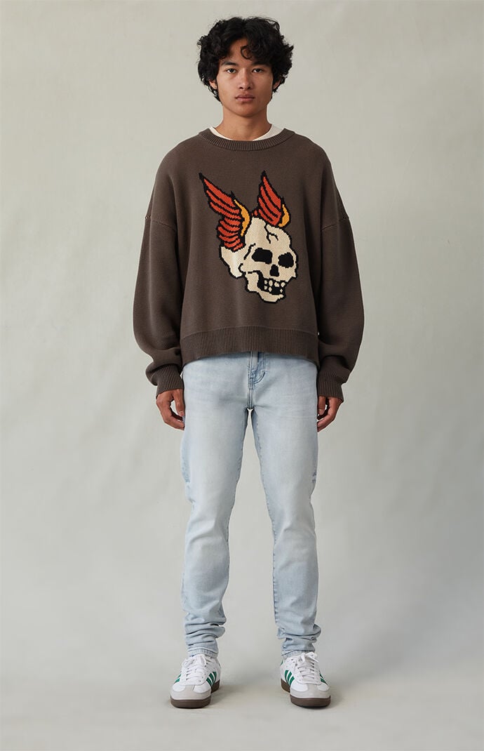 Pacsun Bryce Stacked Skinny Jeans Stretch Light Indigo