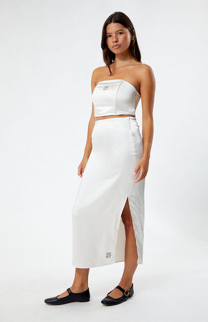 x PacSun Satin Midi Skirt image number 1
