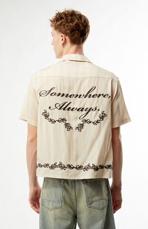Tan Somewhere Always Striped Camp Shirt&nbsp; image number 4