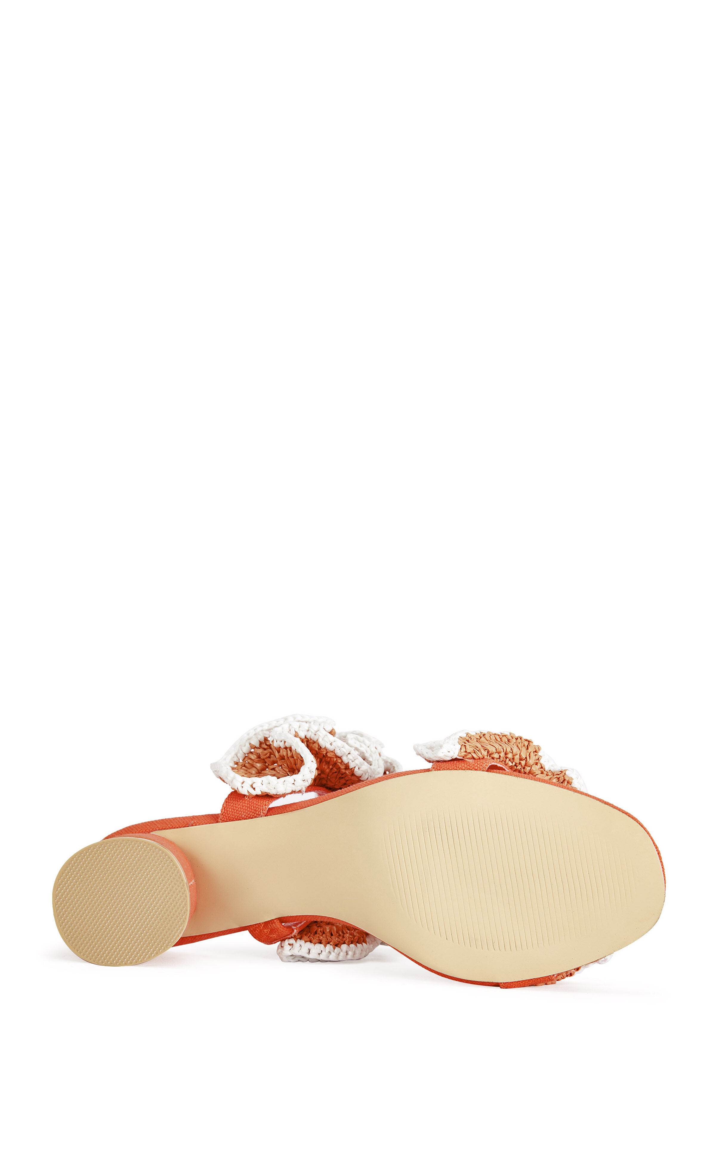 AZALEA WANG Women's Chahna Orange Block Sandals