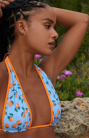 Citrus Sky Terry Ava Halter Bikini Top image number 3