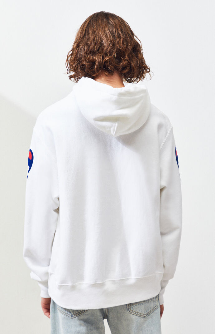 Reverse Weave Oversized Flock Pullover Hoodie