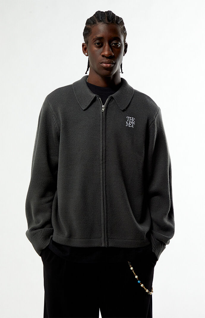 The Met x Pacsun Logo Full Zip Sweater