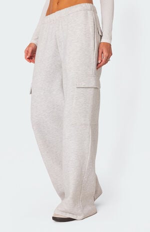 Wide Leg Cargo Sweatpants image number 2