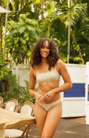 Jordan Shimmer Gold High Cut Bikini Bottom image number 1