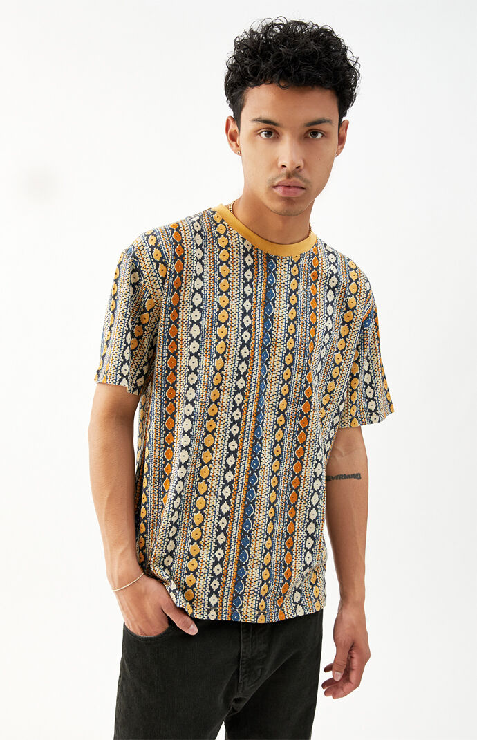 Vertical Striped Short Sleeve T-Shirt
