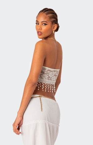 India Sheer Lace Strapless Top image number 5