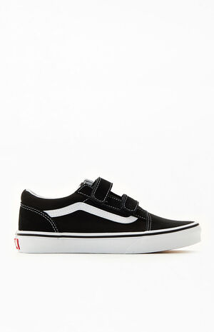 Kids Black Velcro Old Skool Shoes image number 1