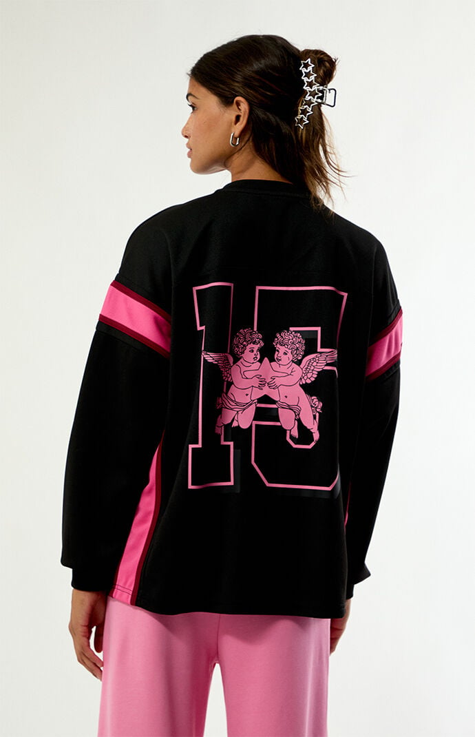 PLAY PALM ANGELS Long Sleeve V-Neck Jersey | Pacsun