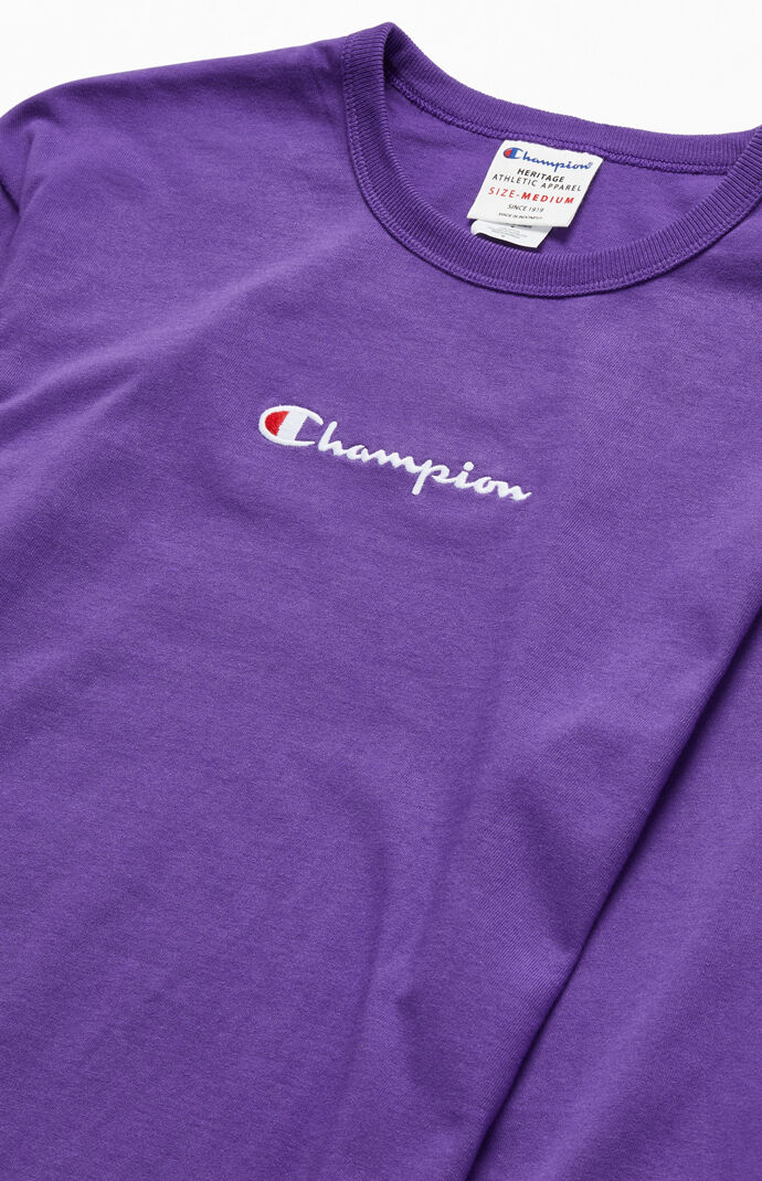 purple champion t shirt