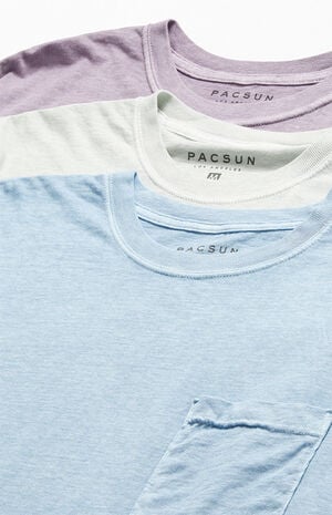 3 Pack Vintage Wash Pocket T-Shirts 3 Pack Vintage Wash Pocket T-Shirts image number null
