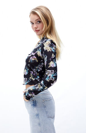 Crystal G AOP Long Sleeve Top image number 3