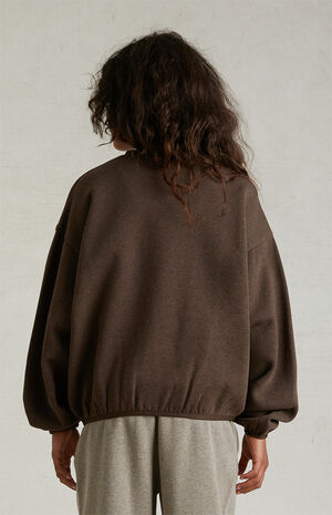 Essentials Heather Wood Crew Neck Sweatshirt image number 4