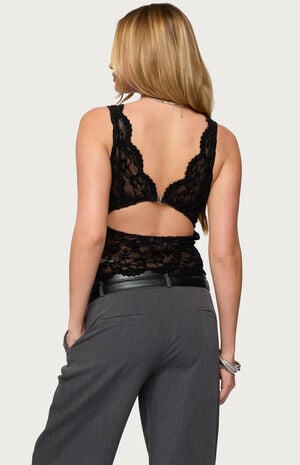 Araura Velvet Floral Sheer Top image number 3