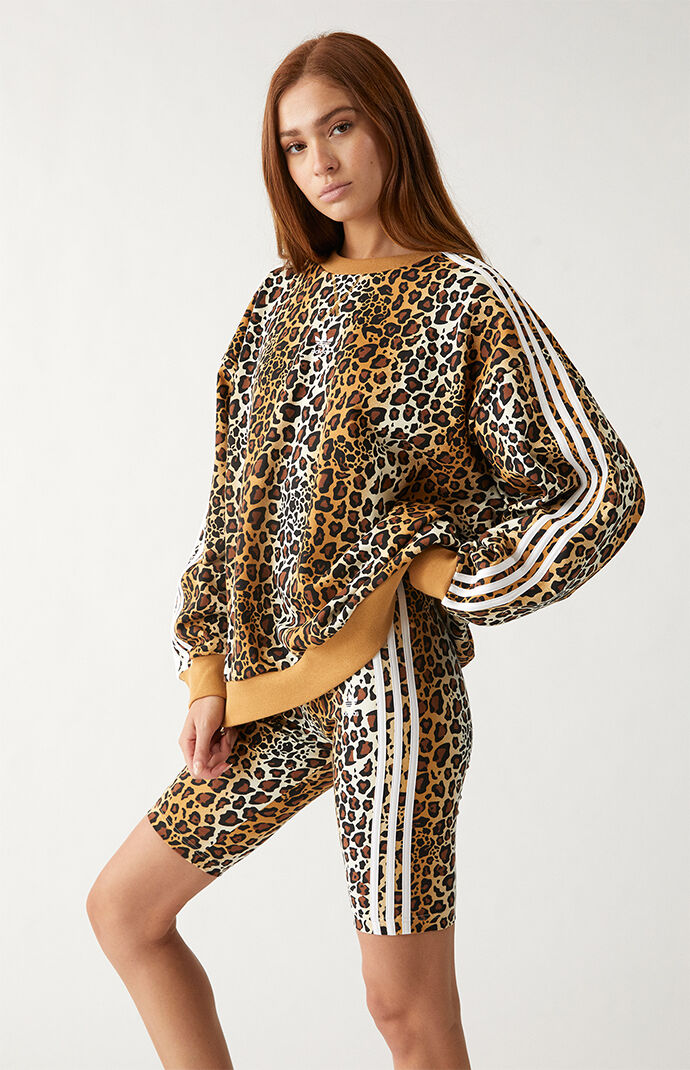 Leopard print adidas discount sweatshirt