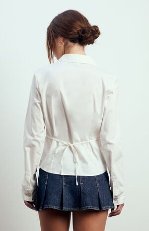 Sawyer Tie Back Long Sleeve Button Down Shirt image number 5