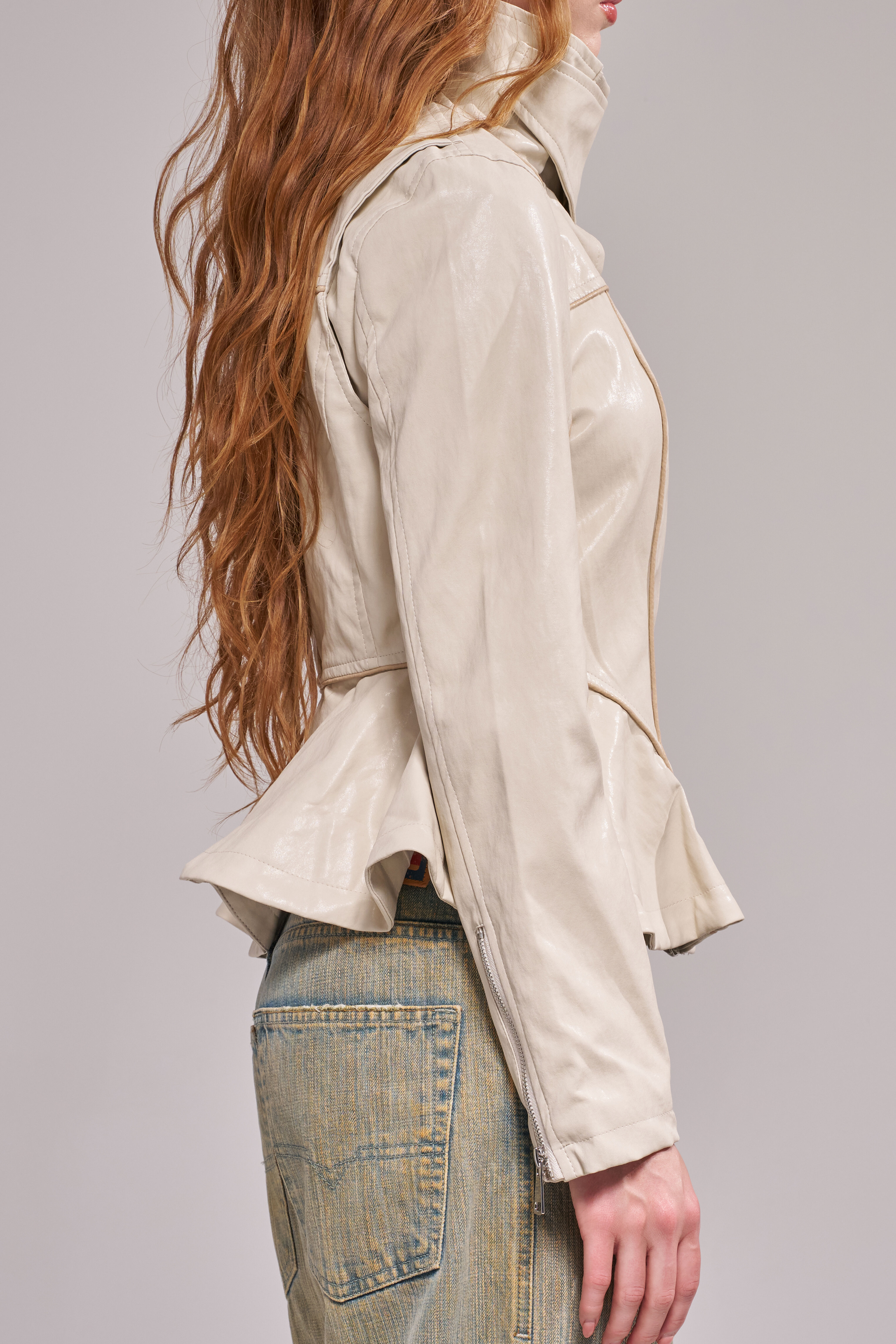 AZALEA WANG Ally Bone Moto Jacket