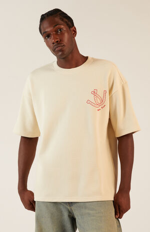 Tan Moonlight Waffle Knit T-Shirt image number 1