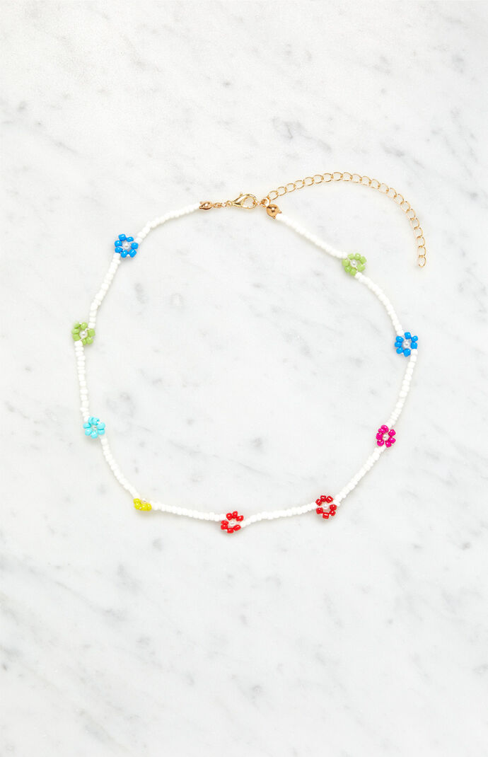 Beaded Daisy Necklace