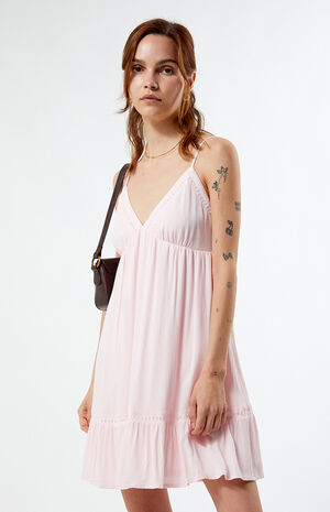 Trim V-Neck Babydoll Dress image number 1