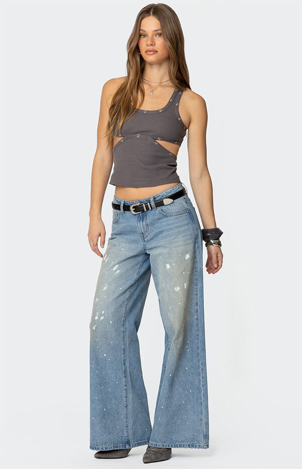 Edikted Imogen Cut Out Ribbed Tank Top