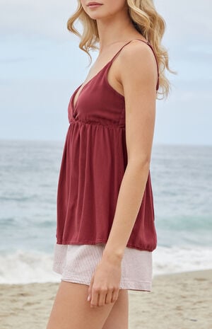 Burgundy Edith Tank Top image number 2