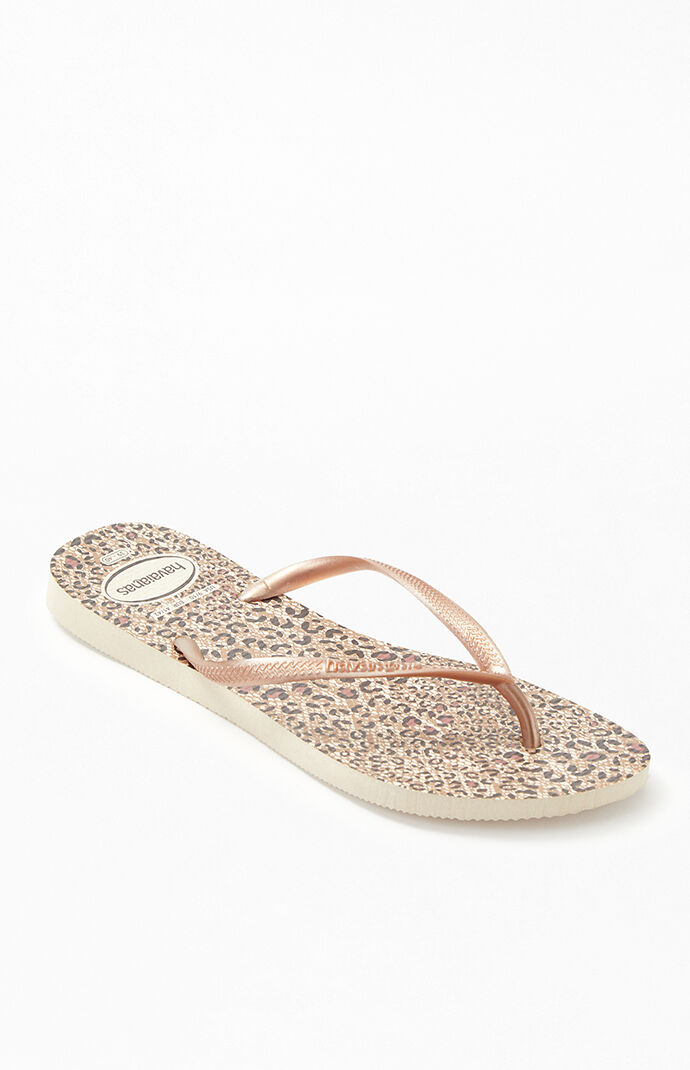 Leopard Print Slim Sandals