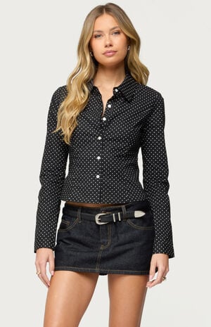 Ilia Polka Dot Button Up Shirt image number 1