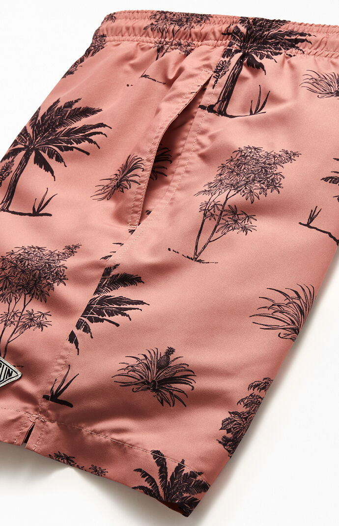 Vintage Palm Tree 17" Swim Trunks