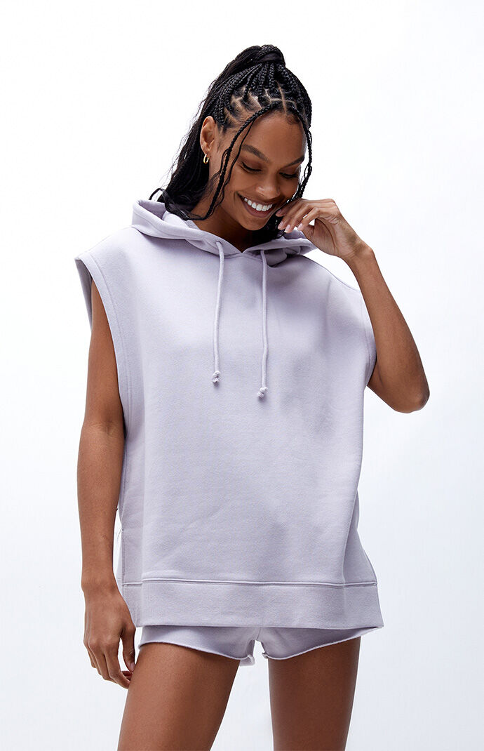 Sleeveless hoodie sales girl