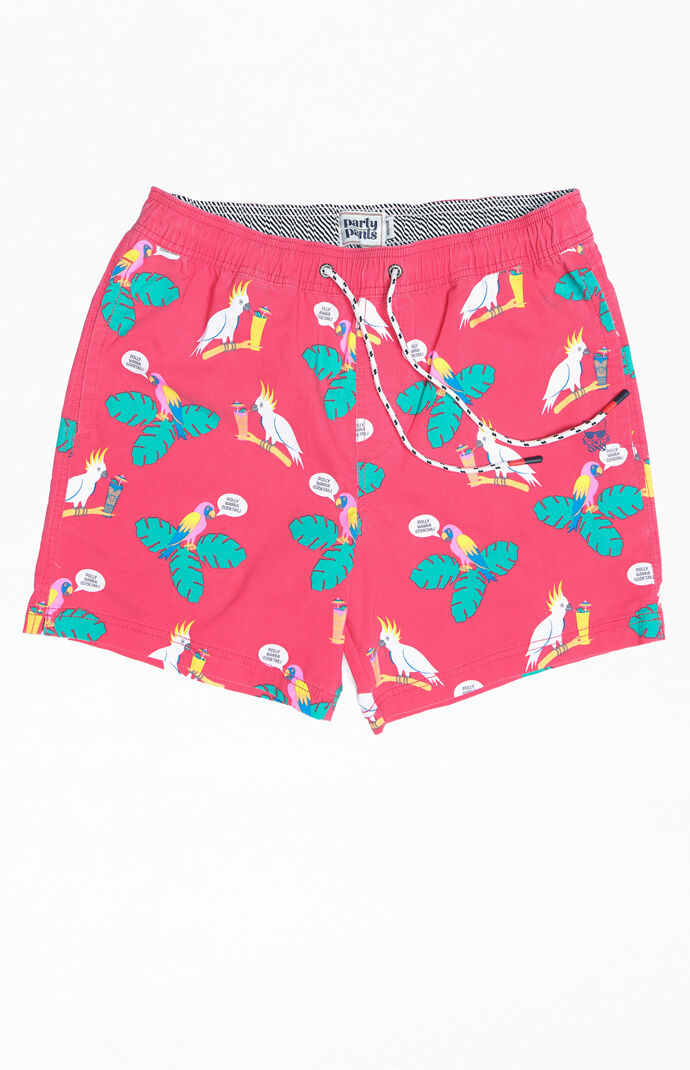 Polly Wanna Cocktail 16" Swim Trunks