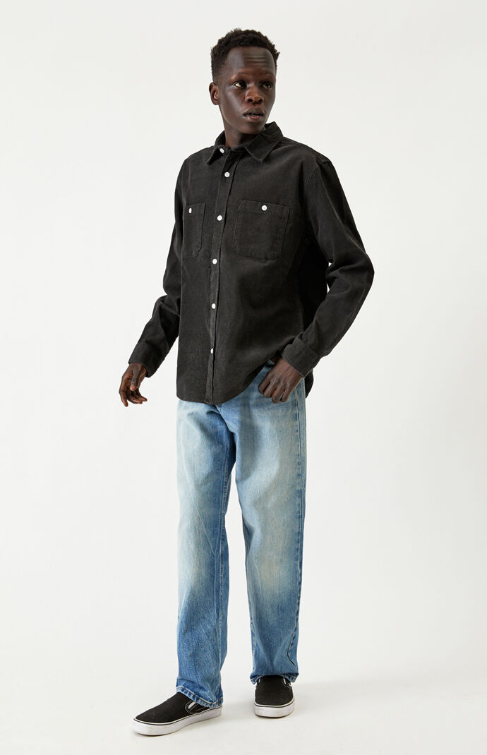 Corduroy Long Sleeve Button Up Shirt