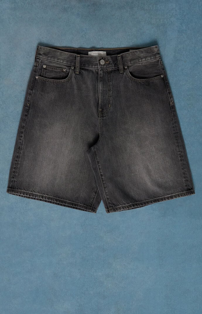 Pacsun Parker Baggy Denim Shorts Black Wash