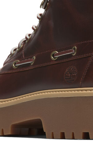 Women's Burgundy Stone Street Mid Lace-Up Boots image number 7