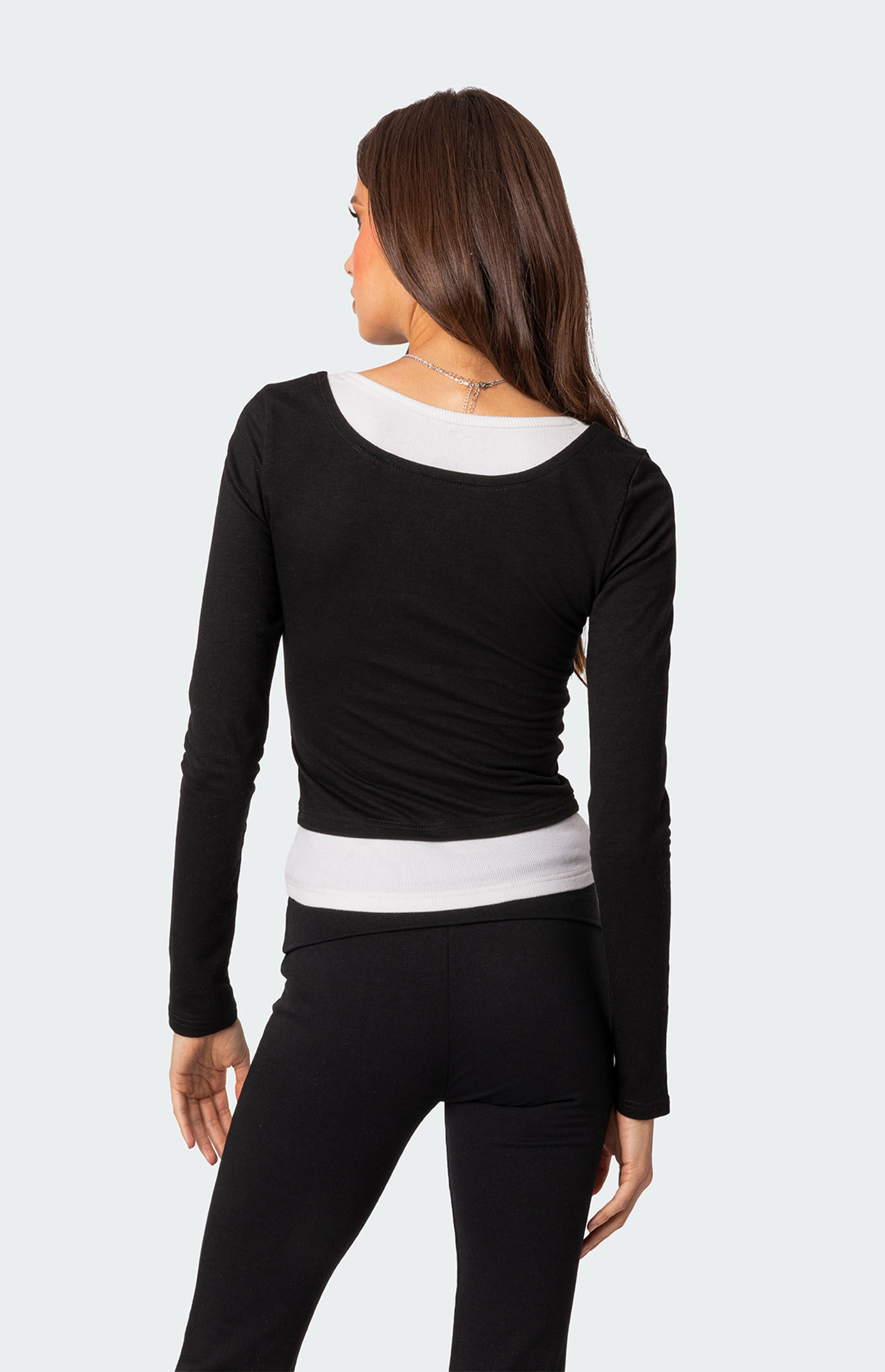 トップス THEREDTHREAD S bicolor layered tops S bicolor layered tops THEREDTHREAD△ THEREDTHREAD / ザ