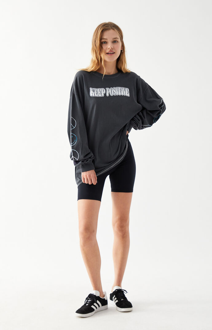 Positivity Smiley Long Sleeve T-Shirt