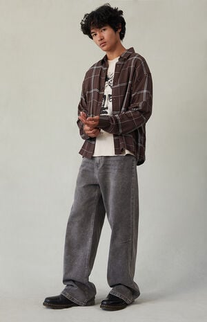Blake Extreme Baggy Jeans Knee Dart Washed Black