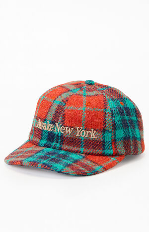Red Harris Tweed 6 Panel Dad Hat image number 4