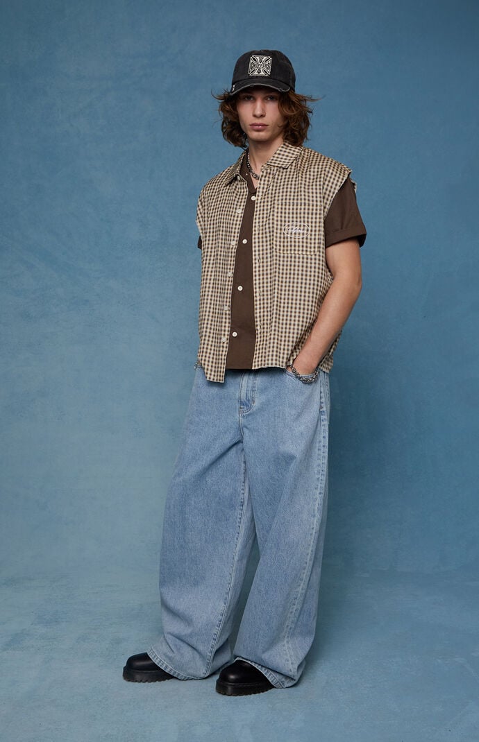 Pacsun Ryder Ultra Baggy Jeans Light Blue